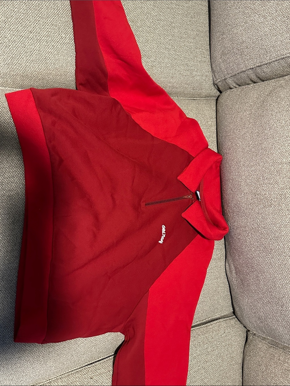 Champion Kids Red Colorblock Quarter-Zip Pullover